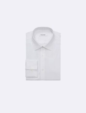 Elegancka koszula slim fit z elastycznego materiału, zapinana na guziki