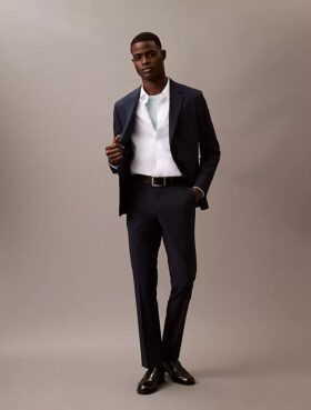 Eleganckie spodnie slim fit z elastycznego materiału