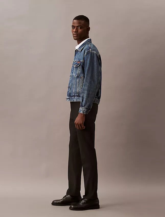 Eleganckie spodnie slim fit z elastycznego materiału Eleganckie spodnie slim fit z elastycznego materiału