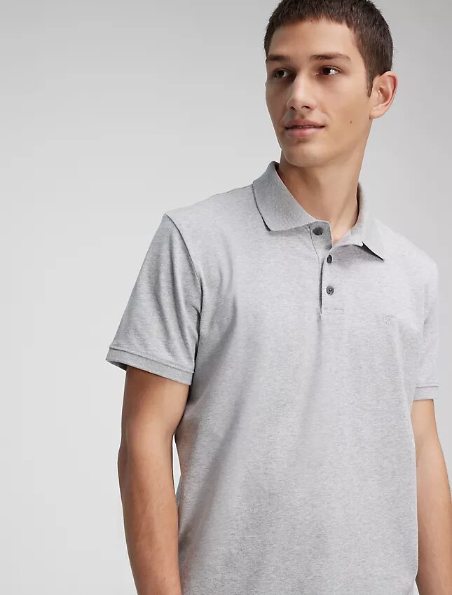 Gładka koszulka polo z mieszanki bawełny Gładka koszulka polo z mieszanki bawełny