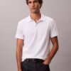 Gładka koszulka polo z Monogramem z mieszanki bawełny Gładka koszulka polo z Monogramem z mieszanki bawełny