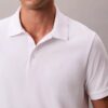 Gładka koszulka polo z Monogramem z mieszanki bawełny Gładka koszulka polo z Monogramem z mieszanki bawełny