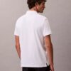 Gładka koszulka polo z Monogramem z mieszanki bawełny Gładka koszulka polo z Monogramem z mieszanki bawełny
