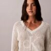 Gładki, luźny sweter z Monogramem Gładki, luźny sweter z Monogramem