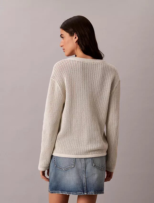 Gładki, luźny sweter z Monogramem Gładki, luźny sweter z Monogramem