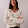 Gładki, luźny sweter z Monogramem Gładki, luźny sweter z Monogramem