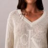 Gładki, luźny sweter z Monogramem Gładki, luźny sweter z Monogramem