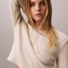 Gładki sweter z bawełny szenilowej z napisem Monologo Gładki sweter z bawełny szenilowej z napisem Monologo
