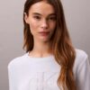 Gładki sweter z bawełny szenilowej z napisem Monologo Gładki sweter z bawełny szenilowej z napisem Monologo
