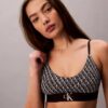 Graficzny Monogram, Microfiber, elastyczny, Unlined, Bralette Graficzny Monogram, Microfiber, elastyczny, Unlined, Bralette