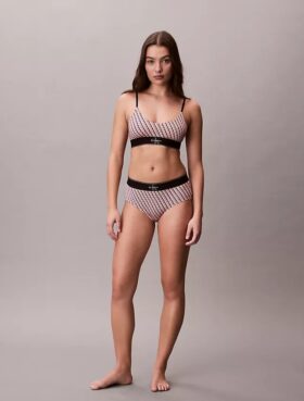 Graficzny Monogram, Microfiber, elastyczny, Unlined, Bralette Graficzny Monogram, Microfiber, elastyczny, Unlined, Bralette