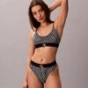 Graficzny Monogram, Microfiber, elastyczny, Unlined, Bralette Graficzny Monogram, Microfiber, elastyczny, Unlined, Bralette