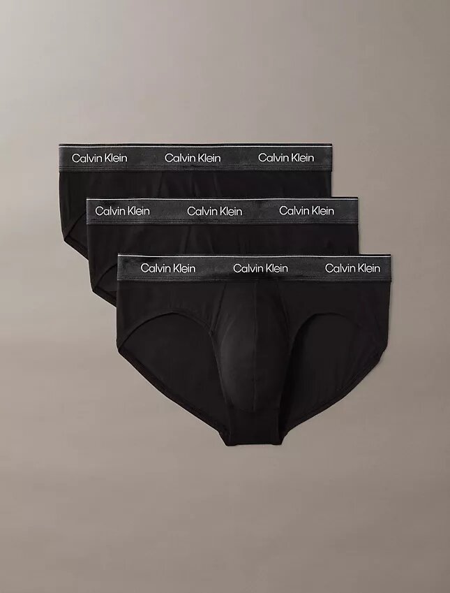 Ikoniczne bawełniane Cotton Stretch Metallic Slipy, pakiet 3 sztuki Ikoniczne bawełniane Cotton Stretch Metallic Slipy, pakiet 3 sztuki