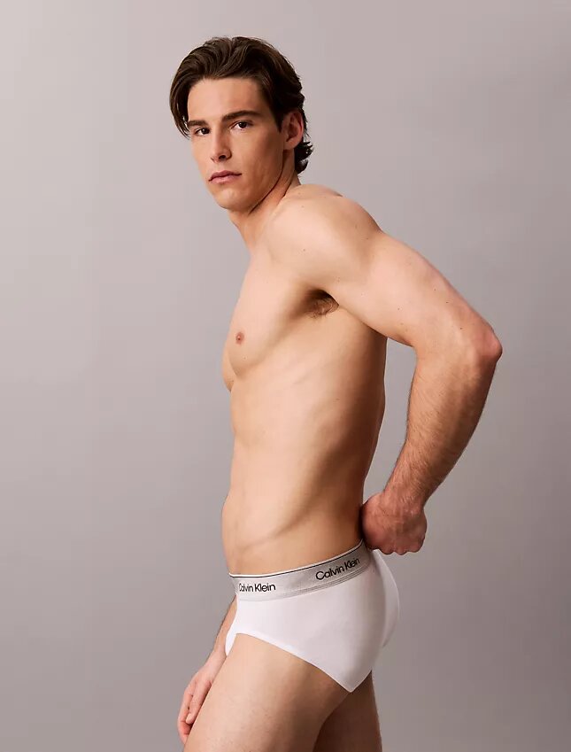 Ikoniczne bawełniane Cotton Stretch Metallic Slipy, pakiet 3 sztuki Ikoniczne bawełniane Cotton Stretch Metallic Slipy, pakiet 3 sztuki