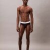 Ikoniczne bawełniane Cotton Stretch slipy z elastycznym paskiem, 3 sztuki w opakowaniu