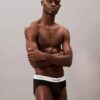 Ikoniczne bawełniane Cotton Stretch slipy z elastycznym paskiem, 3 sztuki w opakowaniu