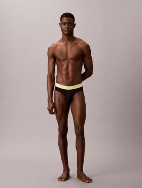 Ikoniczne bawełniane Cotton Stretch slipy z elastycznym paskiem, 5 sztuk
