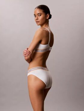 Ikoniczne Bikini w paski z bawełny i Modal