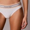 Ikoniczne Bikini w paski z bawełny i Modal