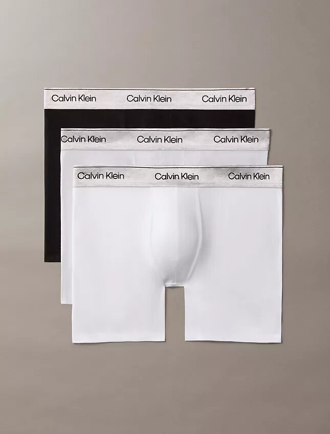 Ikoniczne bokserki Cotton Stretch w metalicznym wykończeniu, 3 sztuki w opakowaniu Ikoniczne bokserki Cotton Stretch w metalicznym wykończeniu, 3 sztuki w opakowaniu