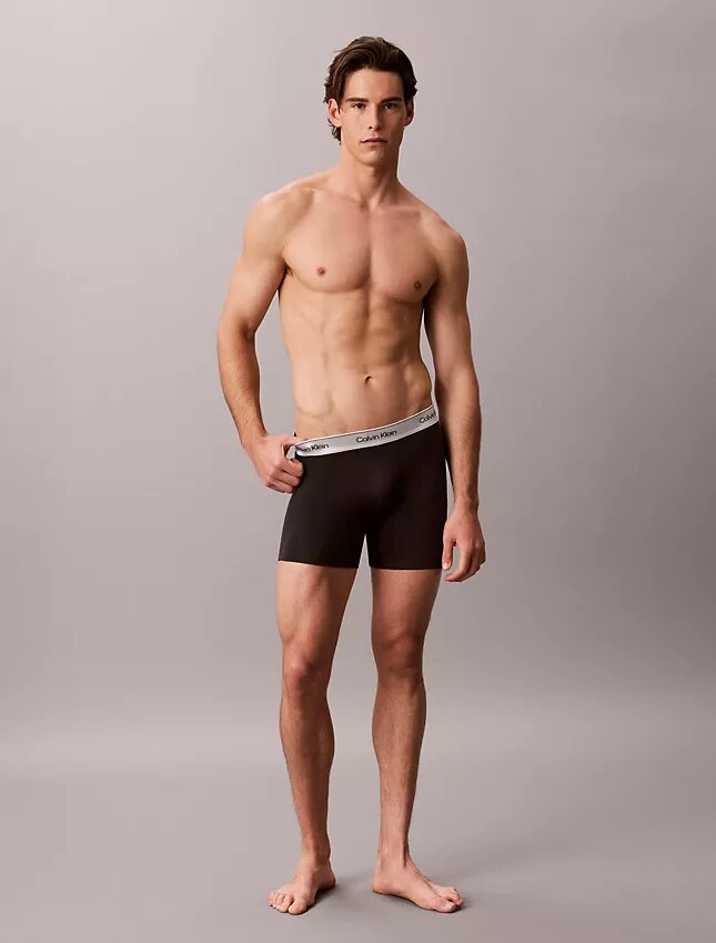 Ikoniczne bokserki Cotton Stretch w metalicznym wykończeniu, 3 sztuki w opakowaniu Ikoniczne bokserki Cotton Stretch w metalicznym wykończeniu, 3 sztuki w opakowaniu