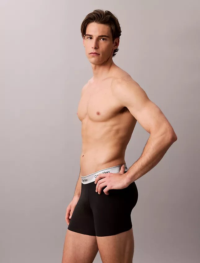Ikoniczne bokserki Cotton Stretch w metalicznym wykończeniu, 3 sztuki w opakowaniu Ikoniczne bokserki Cotton Stretch w metalicznym wykończeniu, 3 sztuki w opakowaniu