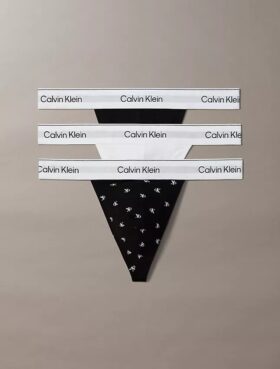 Ikoniczne Thong z Cotton Stretch, zestaw 3 sztuki