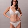 Ikoniczny bawełniano-Modalny biustonosz typu Bralette w paski, lekko podszyty, w kształcie trójkąta Ikoniczny bawełniano-Modalny biustonosz typu Bralette w paski, lekko podszyty, w kształcie trójkąta