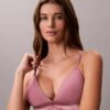 Ikoniczny bawełniano-Modalny biustonosz typu Bralette z metalicznym wykończeniem i lekką podszewką Ikoniczny bawełniano-Modalny biustonosz typu Bralette z metalicznym wykończeniem i lekką podszewką
