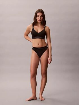 Ikoniczny bawełniano-Modalny biustonosz typu Bralette z metalicznym wykończeniem i lekką podszewką Ikoniczny bawełniano-Modalny biustonosz typu Bralette z metalicznym wykończeniem i lekką podszewką
