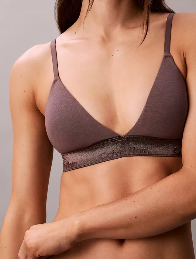 Ikoniczny bawełniano-Modalny biustonosz typu Bralette z metalicznym wykończeniem i lekką podszewką Ikoniczny bawełniano-Modalny biustonosz typu Bralette z metalicznym wykończeniem i lekką podszewką