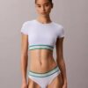 Ikoniczny bawełniano-Modalowy biustonosz typu Bralette w paski z lekką wyściółką Ikoniczny bawełniano-Modalowy biustonosz typu Bralette w paski z lekką wyściółką