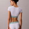 Ikoniczny bawełniano-Modalowy biustonosz typu Bralette w paski z lekką wyściółką Ikoniczny bawełniano-Modalowy biustonosz typu Bralette w paski z lekką wyściółką