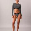 Ikoniczny bawełniano-Modalowy biustonosz typu Bralette z długim rękawem i lekką podszewką Ikoniczny bawełniano-Modalowy biustonosz typu Bralette z długim rękawem i lekką podszewką