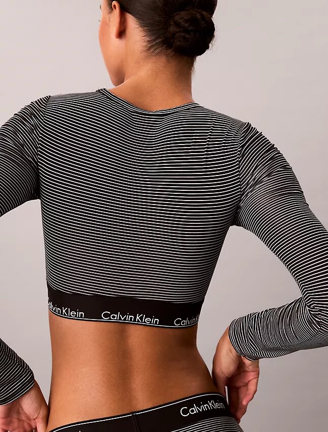 Ikoniczny bawełniano-Modalowy biustonosz typu Bralette z długim rękawem i lekką podszewką Ikoniczny bawełniano-Modalowy biustonosz typu Bralette z długim rękawem i lekką podszewką