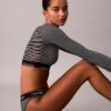 Ikoniczny bawełniano-Modalowy biustonosz typu Bralette z długim rękawem i lekką podszewką Ikoniczny bawełniano-Modalowy biustonosz typu Bralette z długim rękawem i lekką podszewką