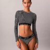 Ikoniczny bawełniano-Modalowy biustonosz typu Bralette z długim rękawem i lekką podszewką Ikoniczny bawełniano-Modalowy biustonosz typu Bralette z długim rękawem i lekką podszewką