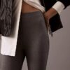 Jednolite spodnie skinny z dzianiny Ponte Jednolite spodnie skinny z dzianiny Ponte