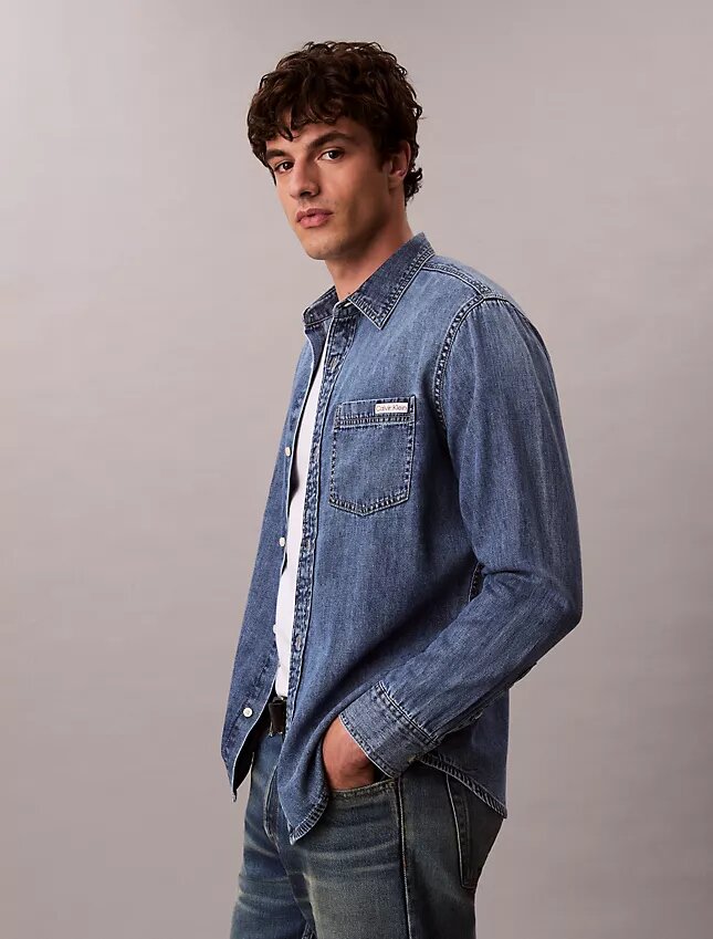 Klasyczna koszula Denim zapinana na guziki Klasyczna koszula Denim zapinana na guziki
