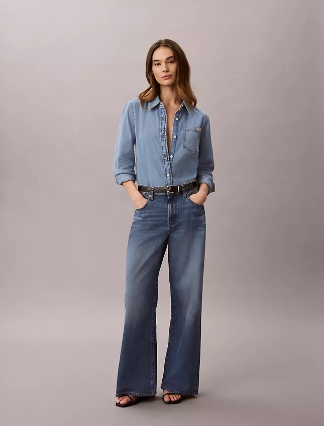 Klasyczna koszula Denim zapinana na guziki Klasyczna koszula Denim zapinana na guziki