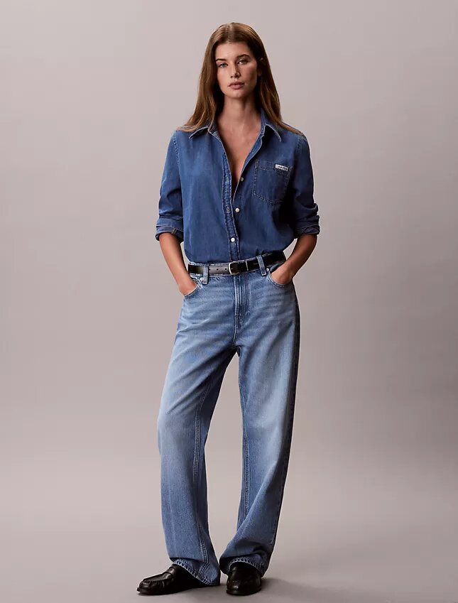 Klasyczna koszula Denim zapinana na guziki Klasyczna koszula Denim zapinana na guziki