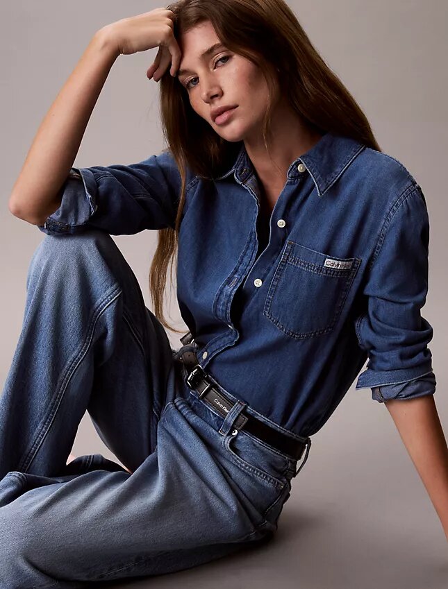 Klasyczna koszula Denim zapinana na guziki Klasyczna koszula Denim zapinana na guziki