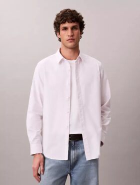 Klasyczna koszula z bawełny Cotton Stretch z elastycznym materiałem w paski