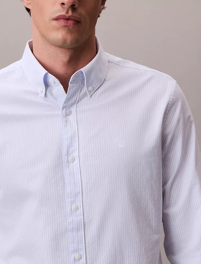 Klasyczna koszula z bawełny Cotton Stretch z elastycznym materiałem w paski Klasyczna koszula z bawełny Cotton Stretch z elastycznym materiałem w paski
