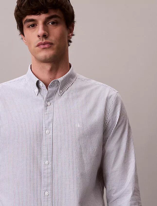 Klasyczna koszula z bawełny Cotton Stretch z elastycznym materiałem w paski Klasyczna koszula z bawełny Cotton Stretch z elastycznym materiałem w paski