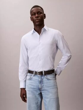 Klasyczna koszula z Cotton Stretch w paski
