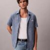 Klasyczna koszula z guzikami z tkaniny chambray Klasyczna koszula z guzikami z tkaniny chambray