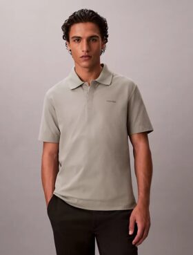 Klasyczna koszulka polo z mieszanki bawełny w stylu pique