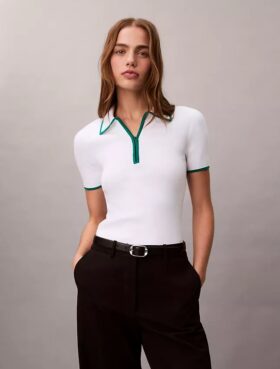 Klasyczna koszulka polo z zamkiem 1/4
