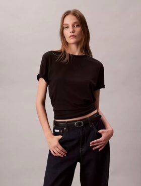 Klasyczna koszulka z nadrukiem logo Supima Cotton
